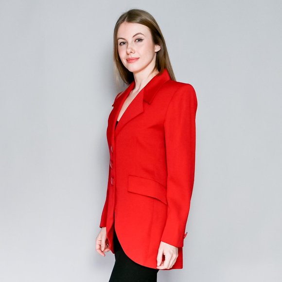 YVES SAINT LAURENT Vintage Red Blazer - Picture 6 of 13